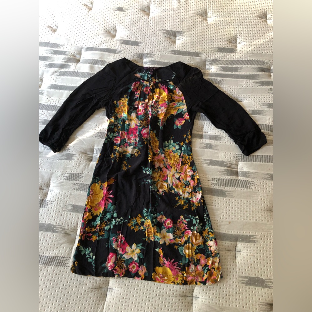 Long Tall Sally Sleeveless floral tunic Dress size 6 fitted